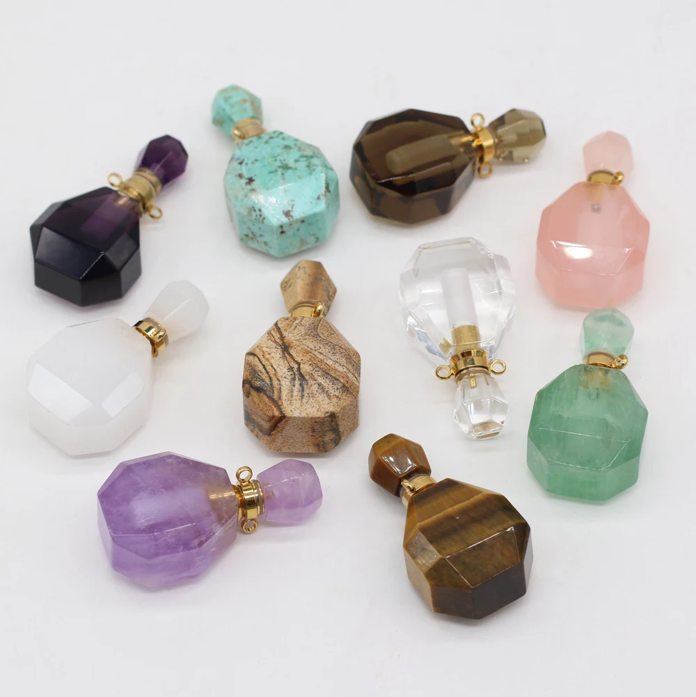 Natural Stone Rose Quartz Jade Perfume Bottle Pendant Diffuser For Jewelry MakingDIY Necklace Accessories Gems Charm Gift20x38mm
Natural Stone Rose Quartz Jade Perfume Bottle Pendant Diffuser For Jewelry MakingDIY Necklace Accessories Gems Charm Gift20x38mm
