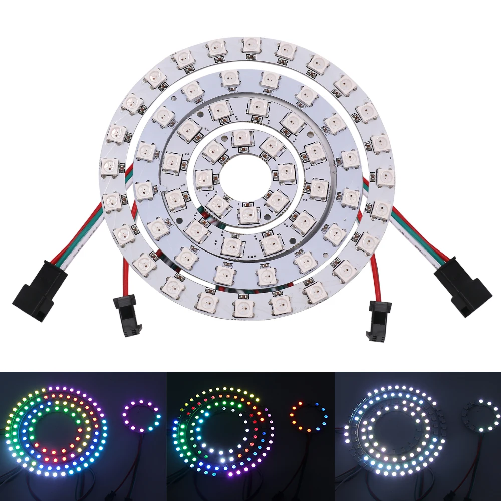WS2812B RGB Dream Color LED Ring 8 16 24 48 241 Pixels Round Modules SK6812 5050 Built-in RGB Addressable 5V LED Circle Ring
WS2812B RGB Dream Color LED Ring 8 16 24 48 241 Pixels Round Modules SK6812 5050 Built-in RGB Addressable 5V LED Circle Ring