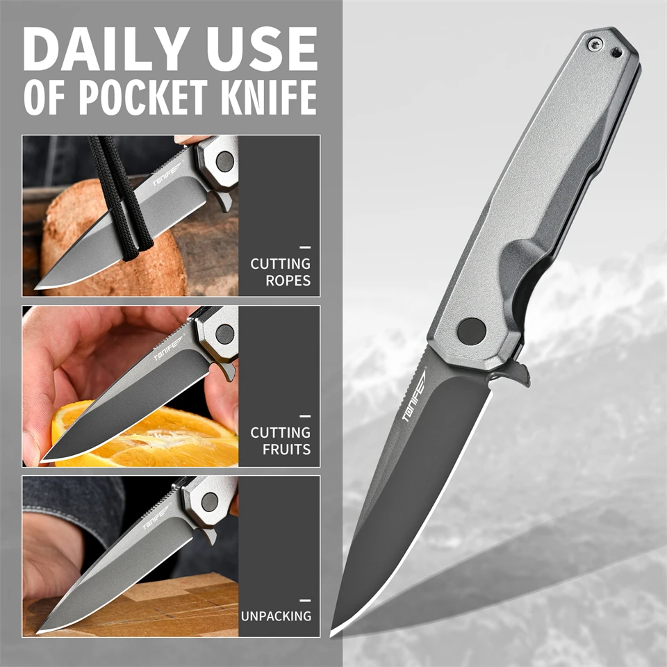 

Tonife Ceramic Ball Bearing Mini Pocket Knives 8Cr14MoV Steel Blade Outdoor Camping EDC Tool Folding Knife Pocket Knife Hunting
