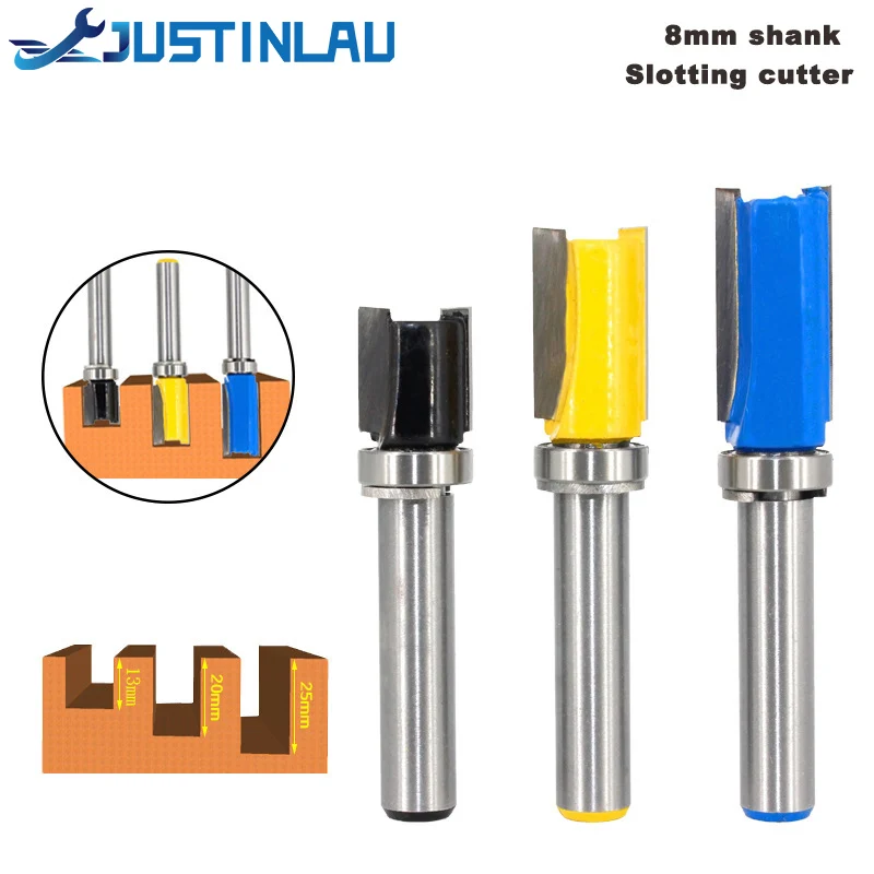 8mm Shank Woodworking Milling Cutter Trimming Head with Bearing Straight Knife Woodworking Milling Cutter Gong Machine Slotting
8mm Shank Woodworking Milling Cutter Trimming Head with Bearing Straight Knife Woodworking Milling Cutter Gong Machine Slotting