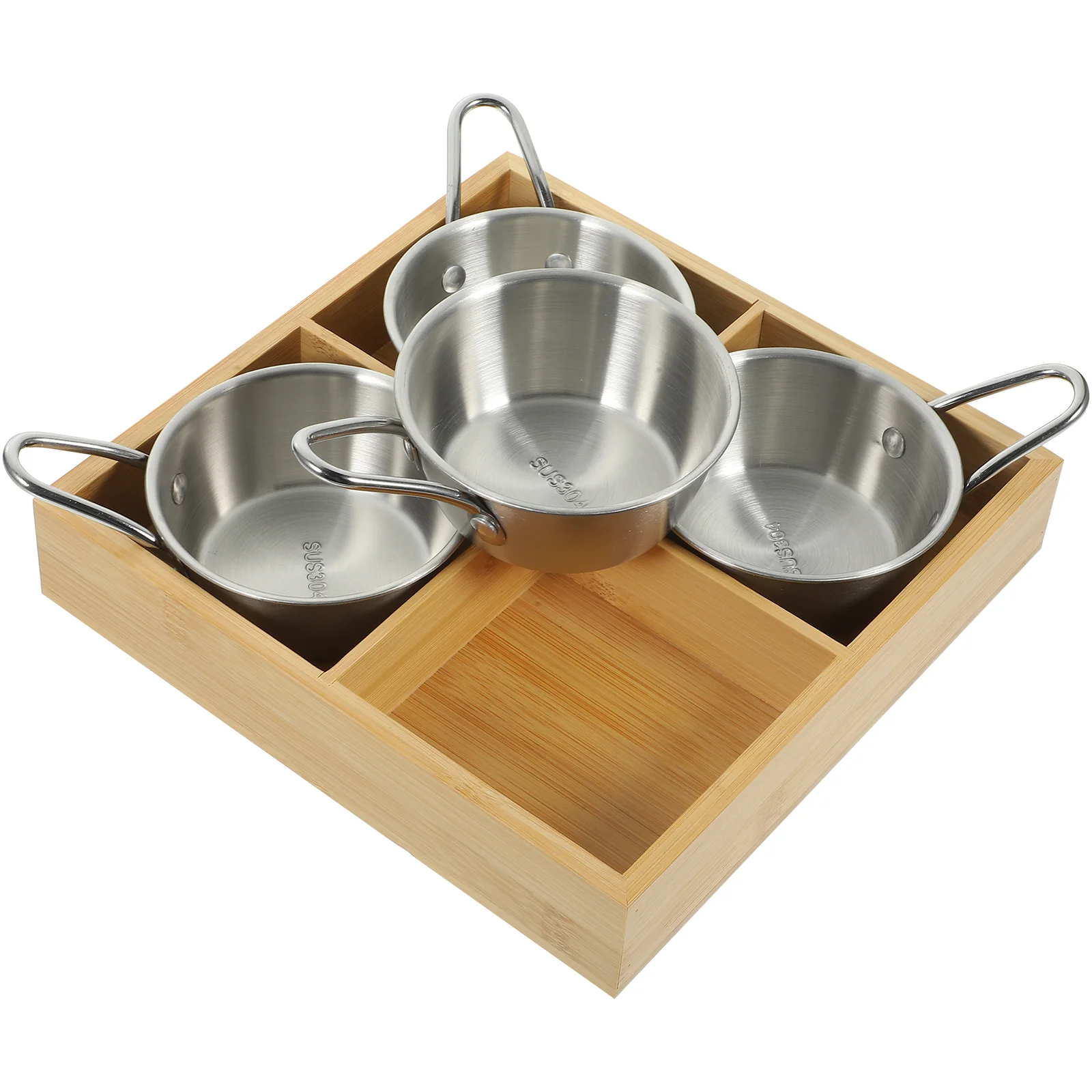 Compartment Plate Hot Pot Food Tray Jiugongge Wood Serving Stainless Steel Dish
Compartment Plate Hot Pot Food Tray Jiugongge Wood Serving Stainless Steel Dish