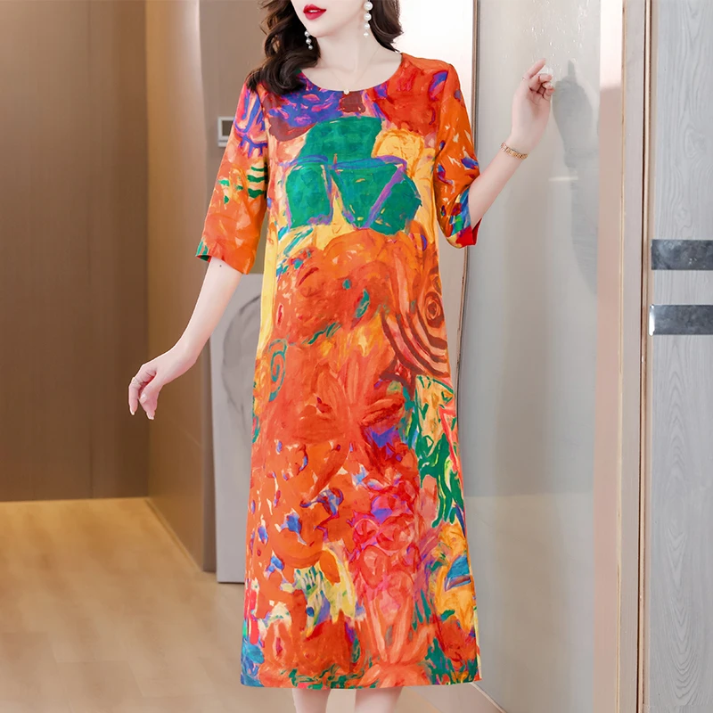Vintage Boho Floral Print Maxi Dress Short Sleeve O Neck Cotton and Linen Loose Oversize Long Dress Summer Party Sundress Robe
Vintage Boho Floral Print Maxi Dress Short Sleeve O Neck Cotton and Linen Loose Oversize Long Dress Summer Party Sundress Robe
