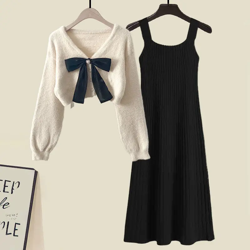 Korean Fashion 2 Piece Sets Autumn Winter Womens Outifits Knit Sweater Dress Sets Womens Matching Suit
Korean Fashion 2 Piece Sets Autumn Winter Womens Outifits Knit Sweater Dress Sets Womens Matching Suit