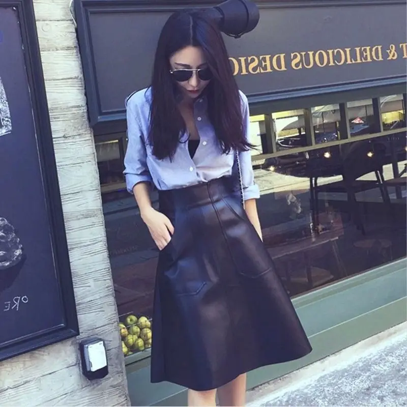 Winter Fashion Elegant Women Pu Leather Skirt Casual High Waist Mini Skirt Ladies A-line Short Skirts Tchicking Ladies 2024 C104
Winter Fashion Elegant Women Pu Leather Skirt Casual High Waist Mini Skirt Ladies A-line Short Skirts Tchicking Ladies 2024 C104