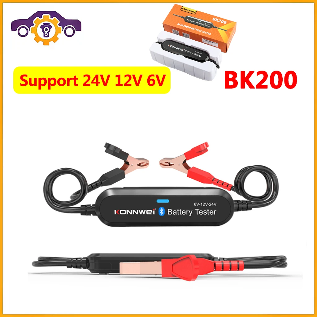 KONNWEI BK100 BK200 Battery Tester Car Charger 12V 24V 6V Inspection Tools Battery Analyzer 2000 CCA Charging Cranking Test Tool
KONNWEI BK100 BK200 Battery Tester Car Charger 12V 24V 6V Inspection Tools Battery Analyzer 2000 CCA Charging Cranking Test Tool