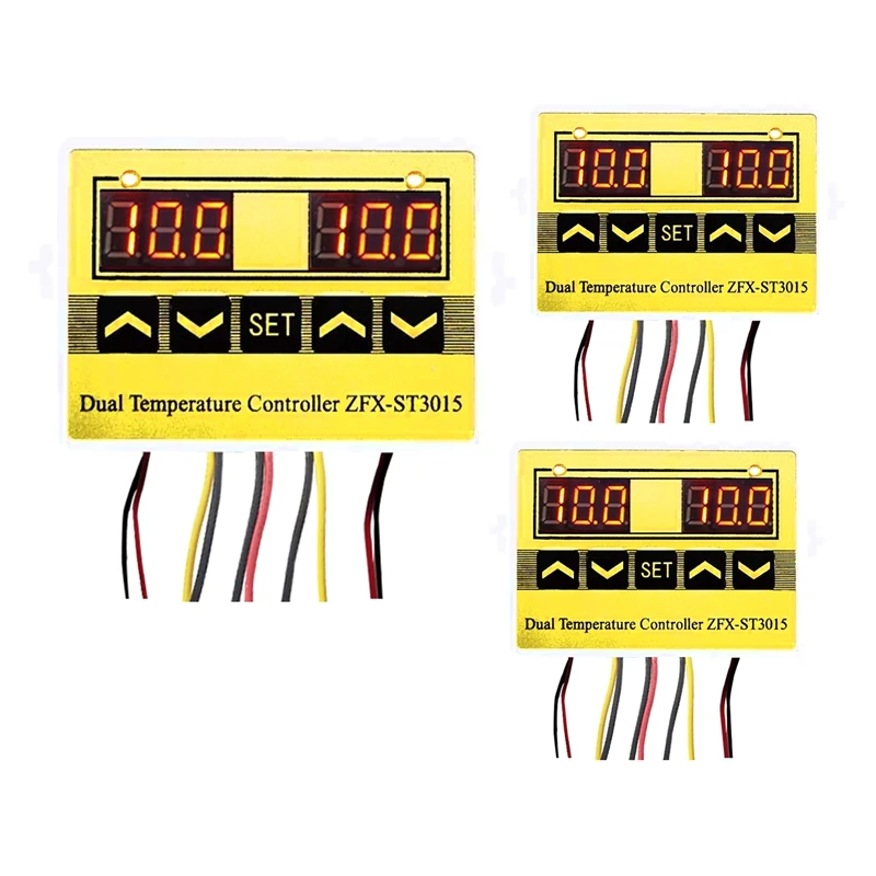 

ABGZ-ZFX-ST3015 12V 24V 220V LED Microcomputer Digital Display Temperature Controller Thermostat Intelligent Time Controller Adj