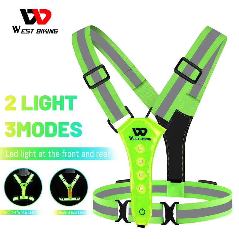 WEST BIKING Cycling Vest Adjustable Safety Night Running Riding Warning Light USB Rechargeable Outdoor Sport Equipment LED Vest
WEST BIKING Cycling Vest Adjustable Safety Night Running Riding Warning Light USB Rechargeable Outdoor Sport Equipment LED Vest