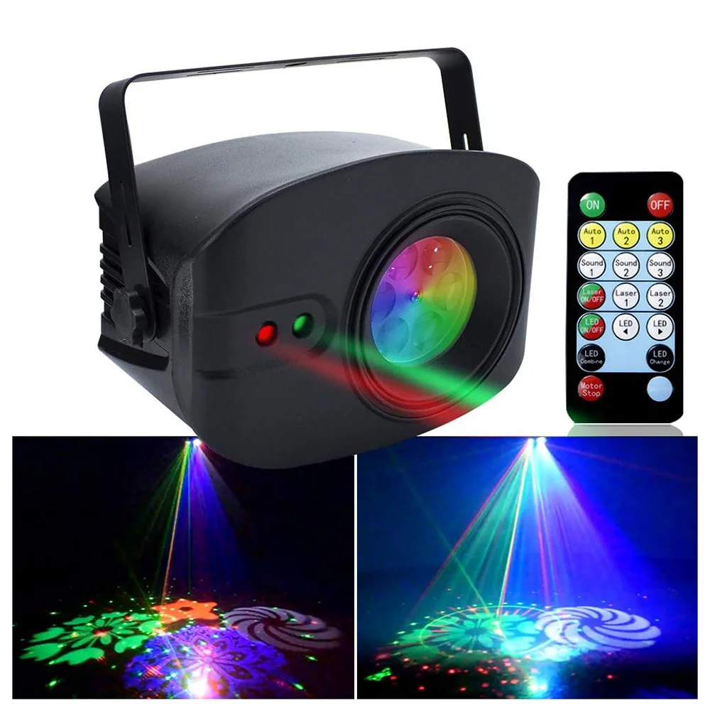 

52 Modes LED Disco Party Light Laser Projector Snowflake Lamp for Indoor Stage Effect Lighting Show KTV Home DJ Christmas Decor