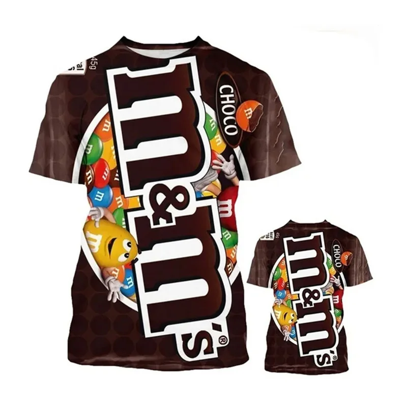 Футболка M & m's с изображением шоколадной фасоли, Мужская футболка с 3D рисунком из мультфильмов, Повседневные детские топы с короткими рукавами, популярная модель
Футболка M & m's с изображением шоколадной фасоли, Мужская футболка с 3D рисунком из мультфильмов, Повседневные детские топы с короткими рукавами, популярная модель