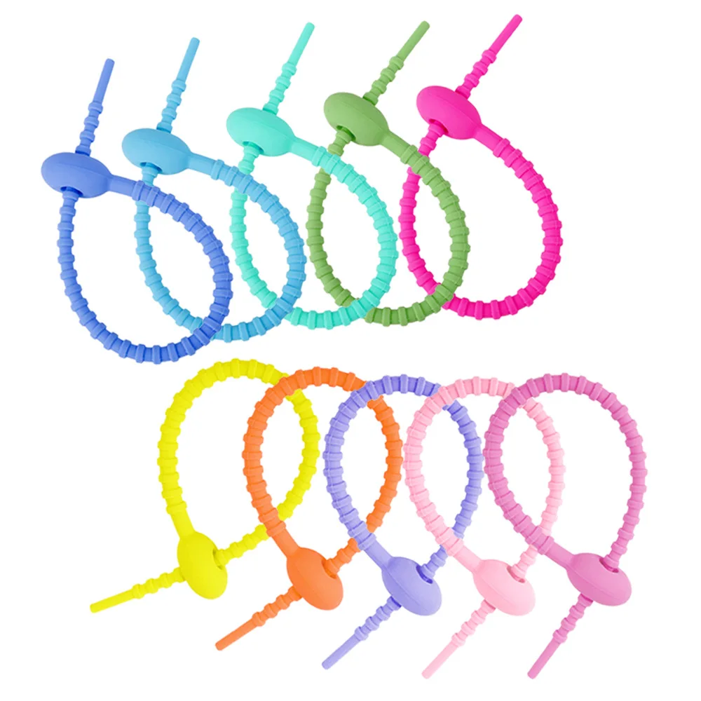 10Pcs 180mm color silicone cable tie home storage accessories pendant strap lanyard data cable finishing winder
10Pcs 180mm color silicone cable tie home storage accessories pendant strap lanyard data cable finishing winder