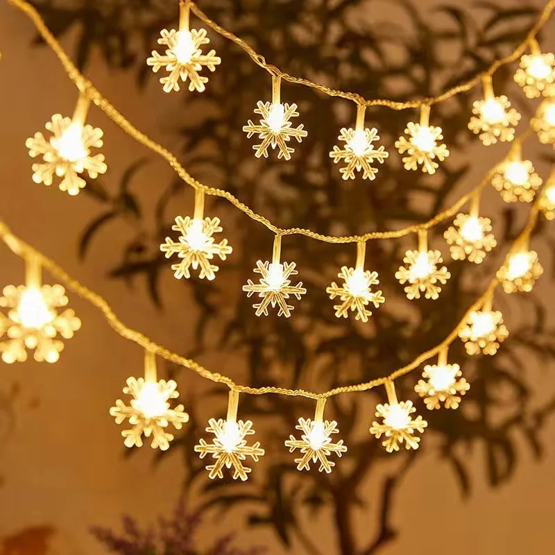 

3M Christmas Snowflake LED Light String Outdoor Garland Fairy Light Battery USB Operated Wedding Christmas Decoration For Home