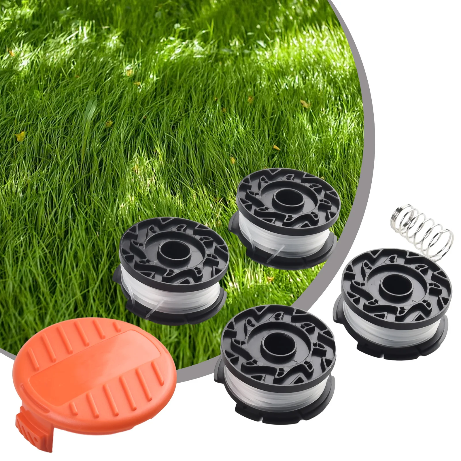 1set Trimmer Spool 4 Pack & Cap & Spring Replacement For Black Decker Cap Spring Garden Power Tool Replacement Accessories
1set Trimmer Spool 4 Pack & Cap & Spring Replacement For Black Decker Cap Spring Garden Power Tool Replacement Accessories
