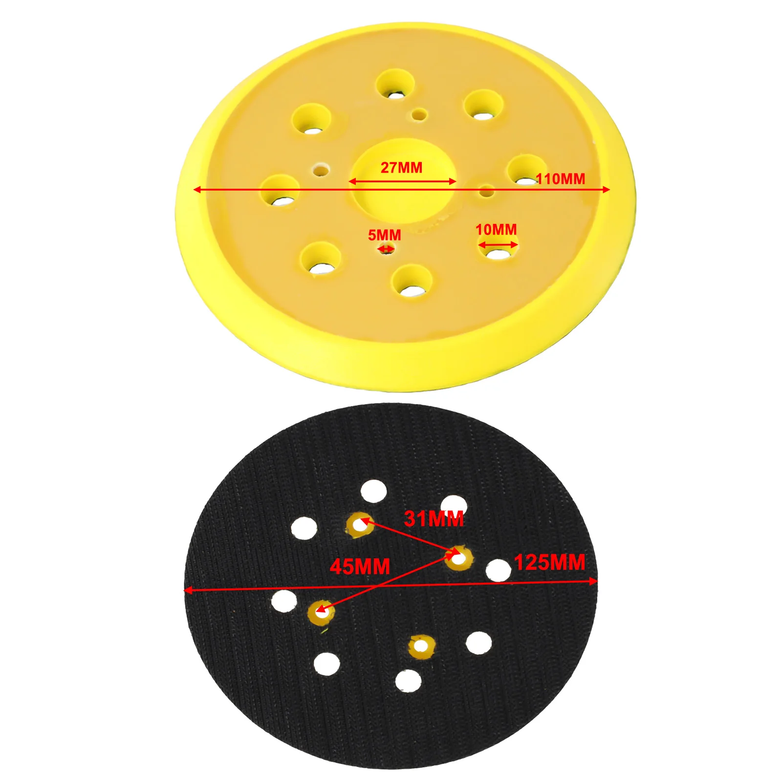 125mm Grinding Pad 8 Holes Yellow&black 5inch Accessories Discs For Air Grinders Orbital Polishing Sander High quality Practical
125mm Grinding Pad 8 Holes Yellow&black 5inch Accessories Discs For Air Grinders Orbital Polishing Sander High quality Practical