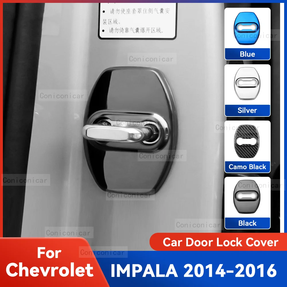 

Auto Car Door Lock Protect Cover Emblems Case Stainless Steel Decoration For CHEVROLET IMPALA 2014-2016 Protection Accessories
