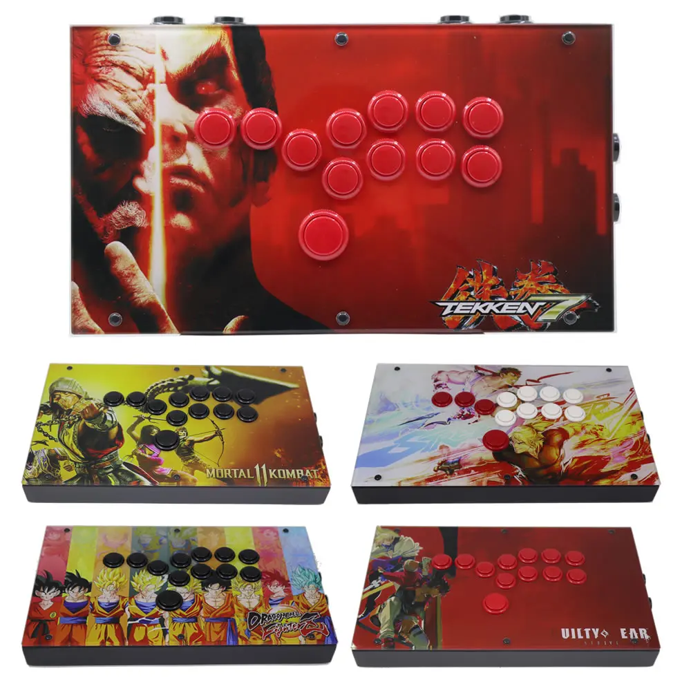 

FightBox F1 All Buttons Hitbox Style Arcade Joystick Fight Stick Game Controller For PS4/PS3/PC Sanwa OBSF-24 30 Artwork Panel