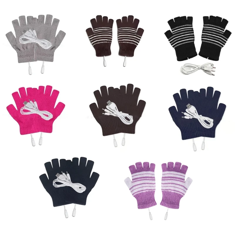 Winter Gloves Warm Women Flip Half Finger Gloves Thick Indoor Typing Gloves USB Electric Heated Convertible Gloves
Winter Gloves Warm Women Flip Half Finger Gloves Thick Indoor Typing Gloves USB Electric Heated Convertible Gloves