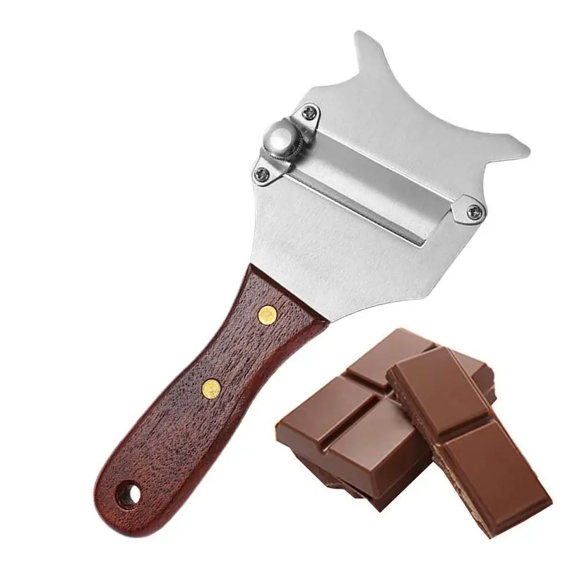 

Truffle Slicer Stainless Steel Cheese Chocolate Truffle Shaver Cutter Grater Vegetable Peeler With Wooden Handle Baking Tools