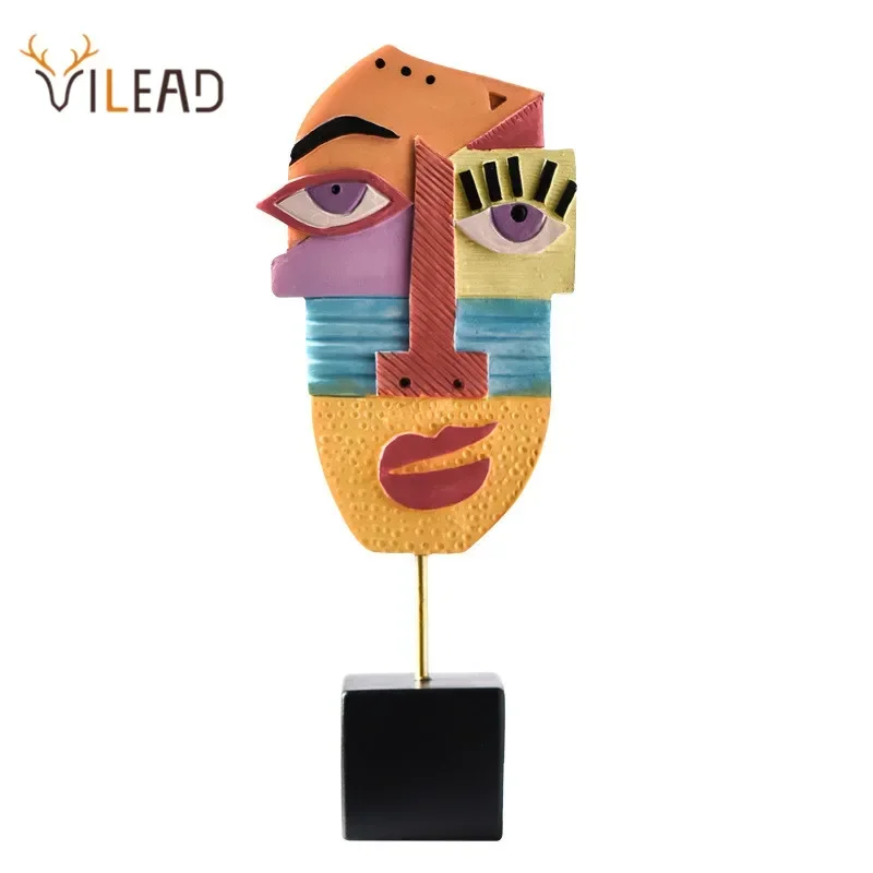 

Современное абстрактное художественное ремесло VILEAD с изображением лица, креативное украшение для гостиной, винного шкафа, аксессуары для украшения дома, новый год 2021