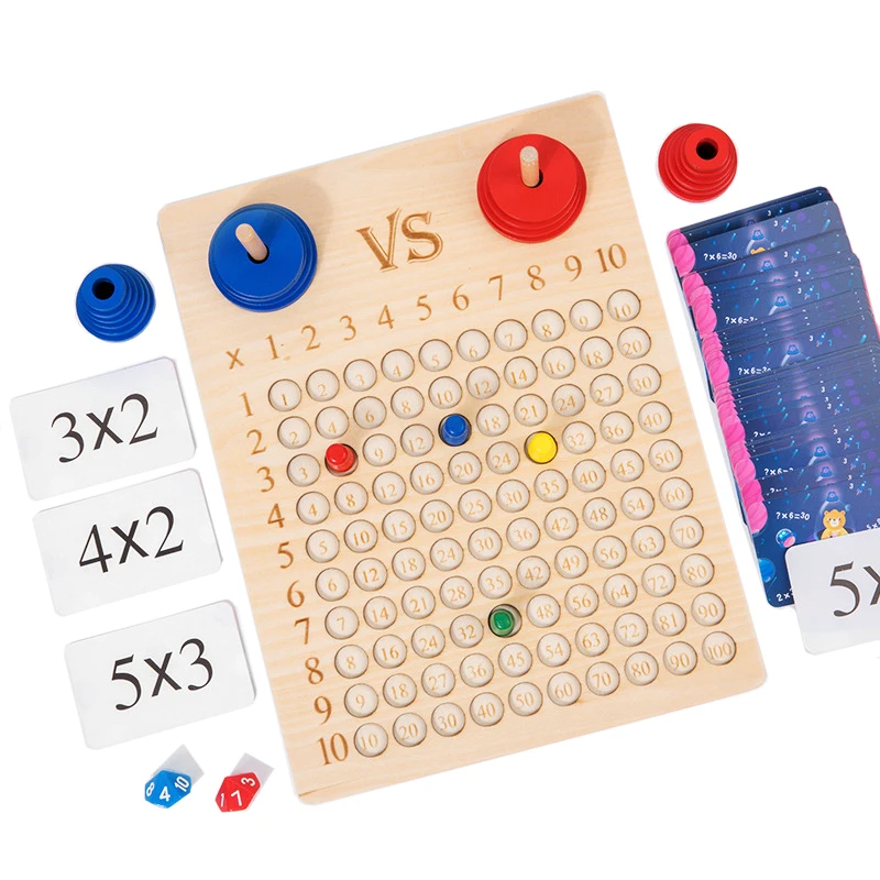 

Настольная игра с умножением, деревянные Математические Игрушки, учебное пособие Монтессори, Обучающие игрушки для детей, обучение логическому мышлению