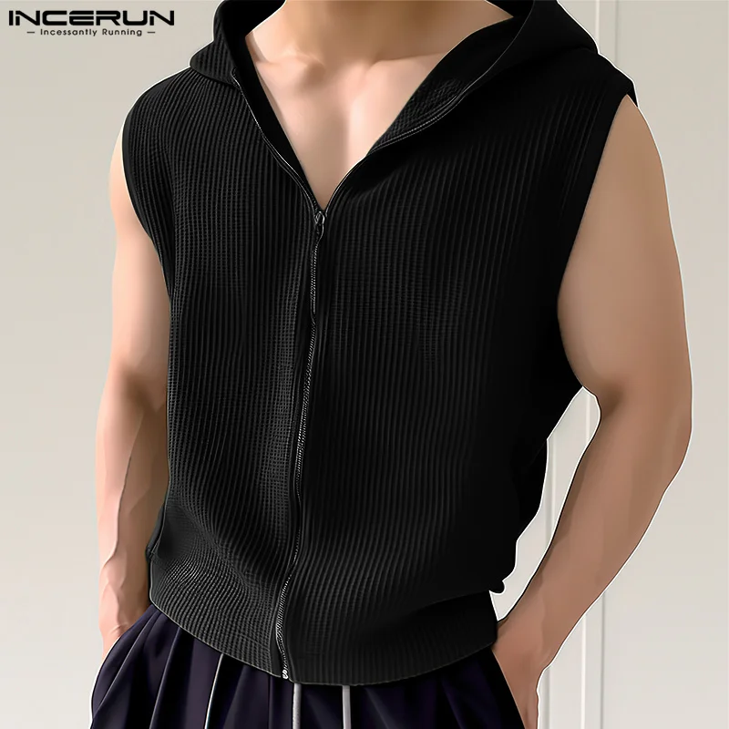 INCERUN Tops 2024 Korean Style New Mens Hooded Zipper Design Vests Casual Streetwear Solid All-match Comfortable Tank Tops S-5XL
INCERUN Tops 2024 Korean Style New Mens Hooded Zipper Design Vests Casual Streetwear Solid All-match Comfortable Tank Tops S-5XL