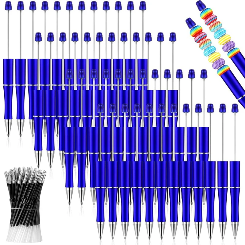 50Pcs Plastic Beadable Pen Bulk Bead Ballpoint Pen Shaft Black Ink Beaded Pens With 50 Refills For DIY Making Gift
50Pcs Plastic Beadable Pen Bulk Bead Ballpoint Pen Shaft Black Ink Beaded Pens With 50 Refills For DIY Making Gift