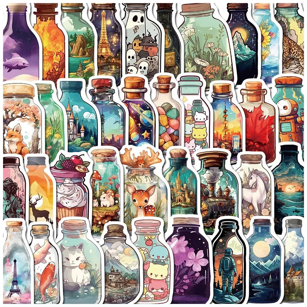 10/30/50pcs INS Style Bottle World Aesthetic Stickers Cute Cartoon Decals DIY Notebook Helmet Guitar Waterproof Sticker Kids Toy
10/30/50pcs INS Style Bottle World Aesthetic Stickers Cute Cartoon Decals DIY Notebook Helmet Guitar Waterproof Sticker Kids Toy