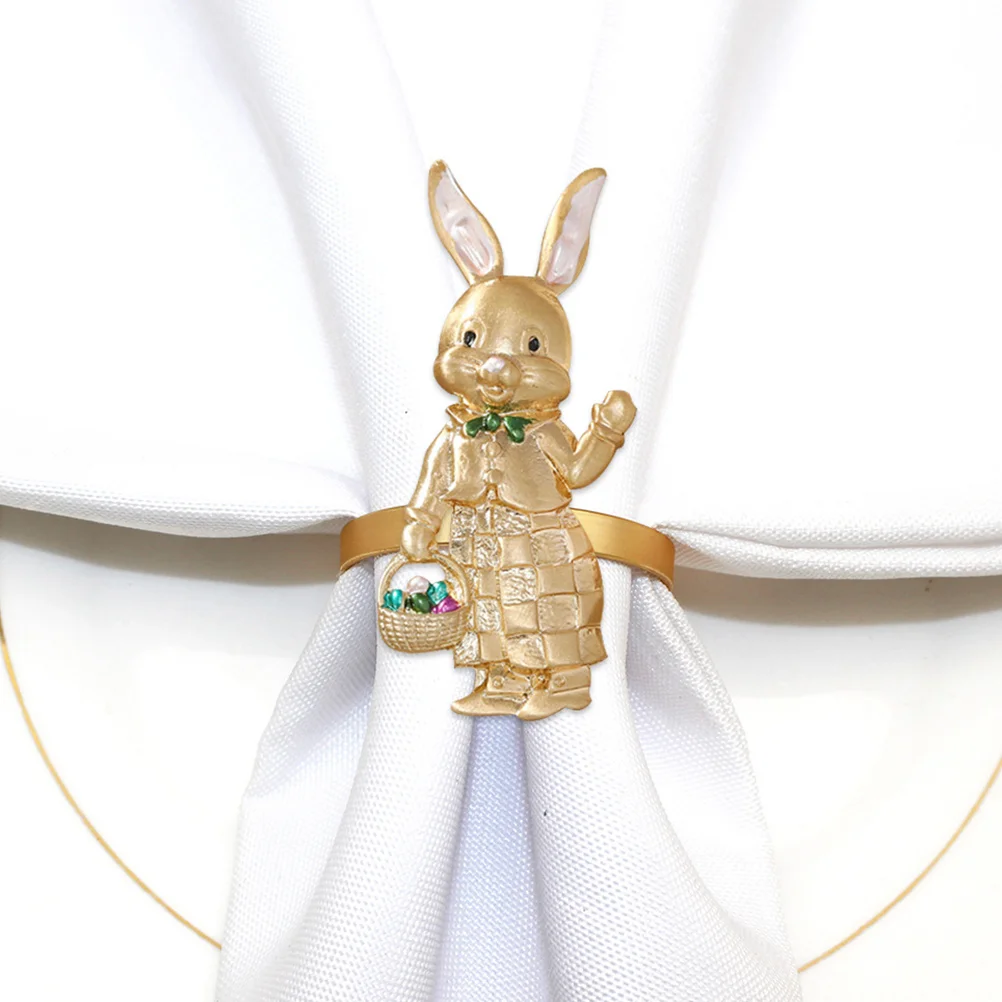 Easter Rabbit Napkin Ring Metal Bunny Napkin Holder Buckle Easter Party Banquet Gift Dinning Table Decoration
Easter Rabbit Napkin Ring Metal Bunny Napkin Holder Buckle Easter Party Banquet Gift Dinning Table Decoration