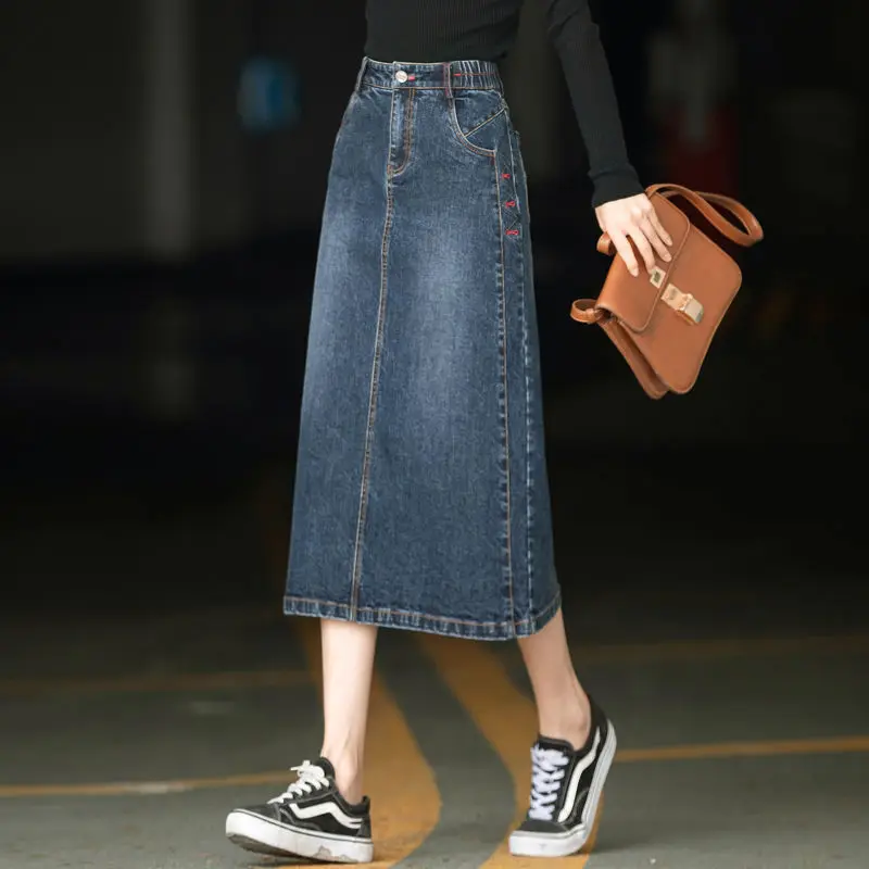 Women's Denim Skirt Wrap Sexy Midi Long Hip Spring Slit Korean High-waisted Skirts for Women Fashion 2023 Tight Vintage E424
Women's Denim Skirt Wrap Sexy Midi Long Hip Spring Slit Korean High-waisted Skirts for Women Fashion 2023 Tight Vintage E424
