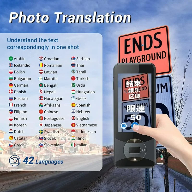 127 Languages AI Voice Translator 3 Inch Touch Screen Image Translation Support Instant Two-way Translation for Travel Business
127 Languages AI Voice Translator 3 Inch Touch Screen Image Translation Support Instant Two-way Translation for Travel Business