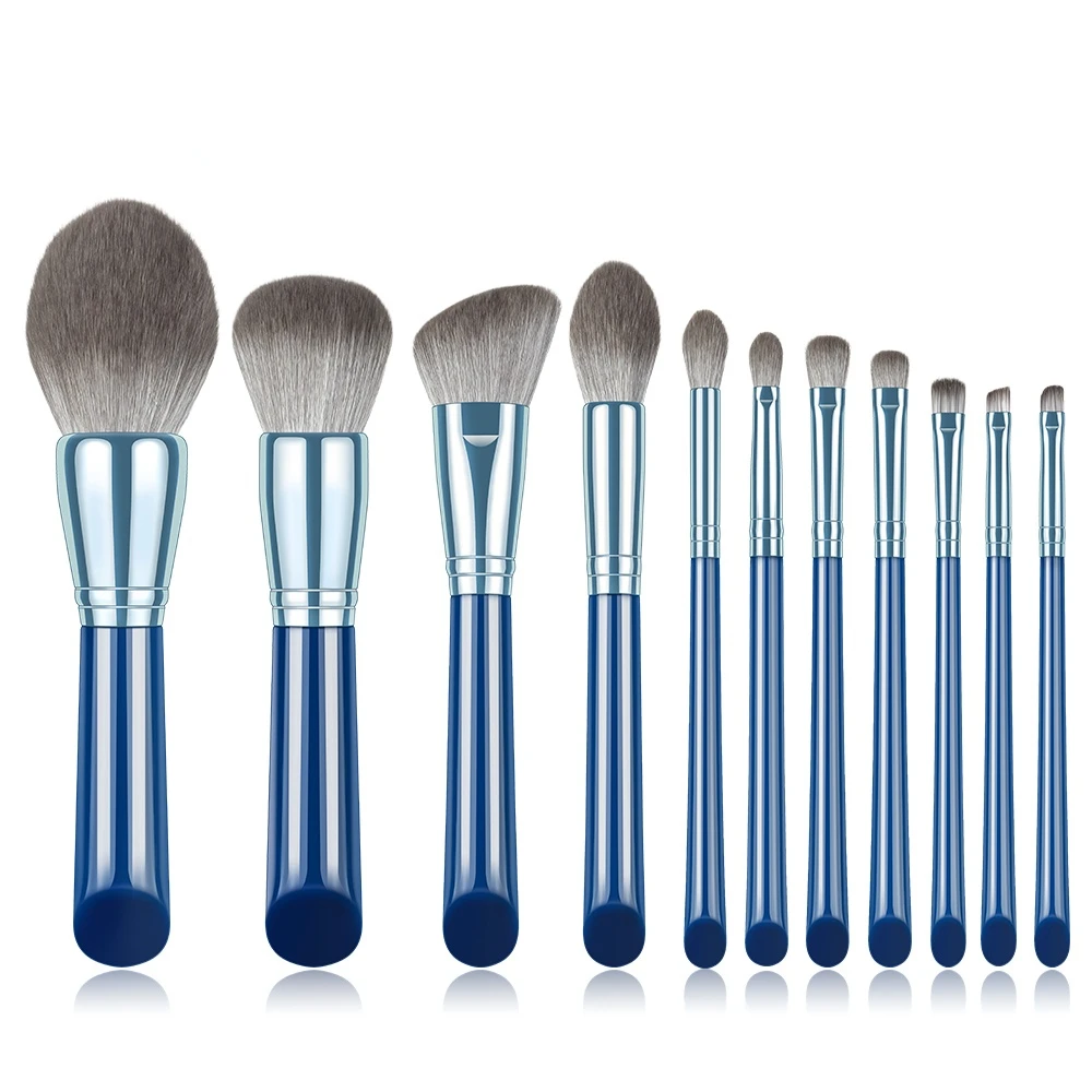FJER 11Pcs Makeup Brushes Sky Blue Soft fiber Cosmetic Beauty Tools Kit Eyeshadow Powder Blending Brush Brochas De Maquillaje
FJER 11Pcs Makeup Brushes Sky Blue Soft fiber Cosmetic Beauty Tools Kit Eyeshadow Powder Blending Brush Brochas De Maquillaje