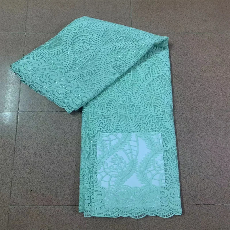 White African Lace Fabric 2024 Green High Quality French Mesh Lace Fabric With Sequins Nigerian For Wedding Dress
White African Lace Fabric 2024 Green High Quality French Mesh Lace Fabric With Sequins Nigerian For Wedding Dress