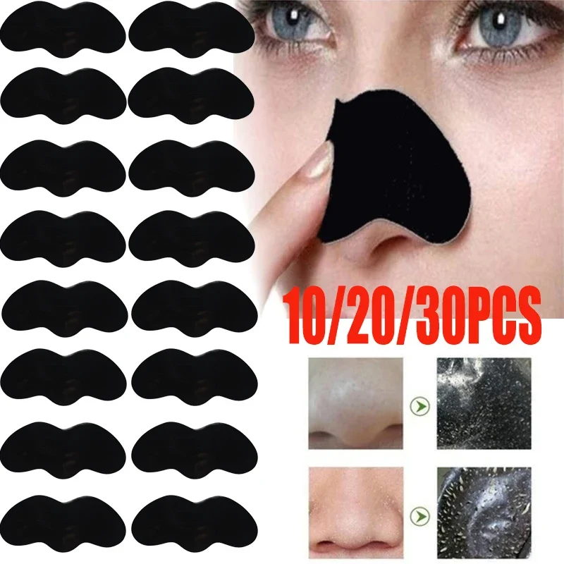 

10/20/30PCS Nose Blackhead Remover Mask Deep Cleansing Shrink Pore Acne Treatment Mask Skin Care Nose Black Dots Pore Strips