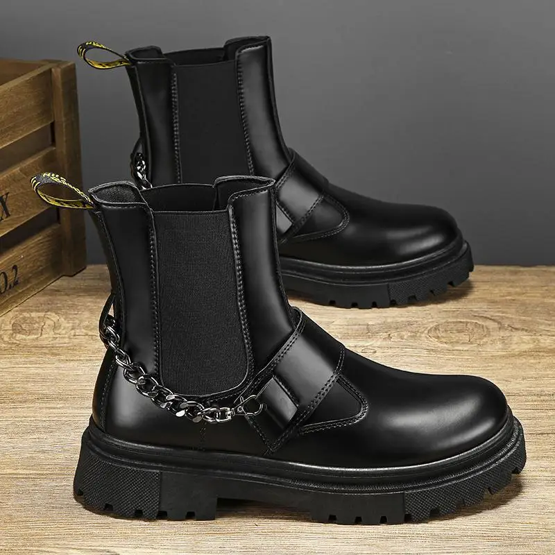 Men's High-Top Shoes Winter Outdoor Casual Work Shoes Labor Protection Shoes Motorcycle Boots Platform Men's H
Men's High-Top Shoes Winter Outdoor Casual Work Shoes Labor Protection Shoes Motorcycle Boots Platform Men's H