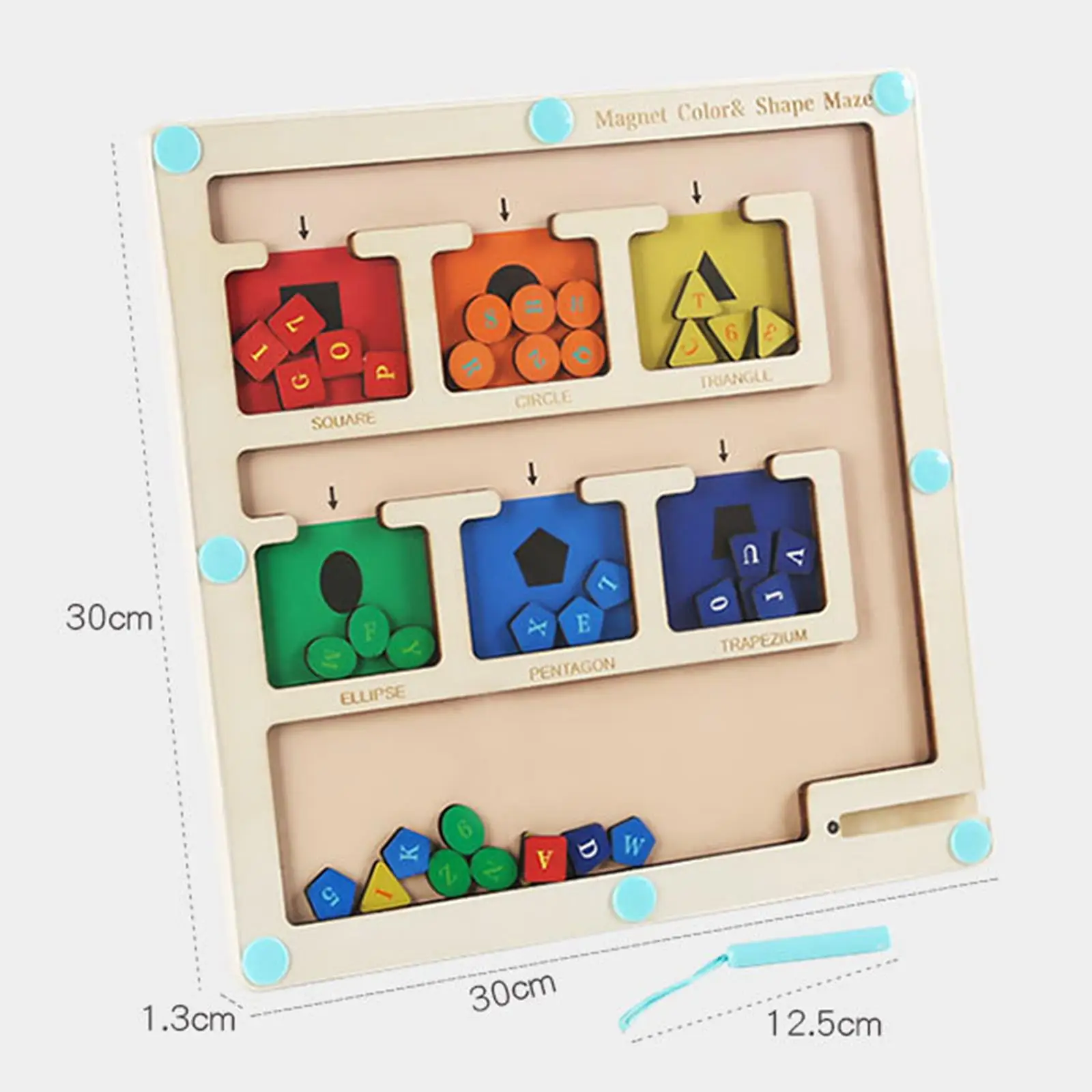 Wood Magnetics Abc Letter Maze Puzzle Matching Shape and Color Toy for Child
Wood Magnetics Abc Letter Maze Puzzle Matching Shape and Color Toy for Child