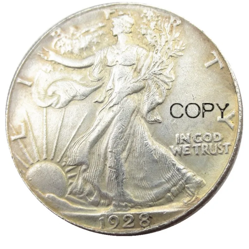 Посеребренные копировальные монеты США 1928S ходячая Свобода Половина доллара |