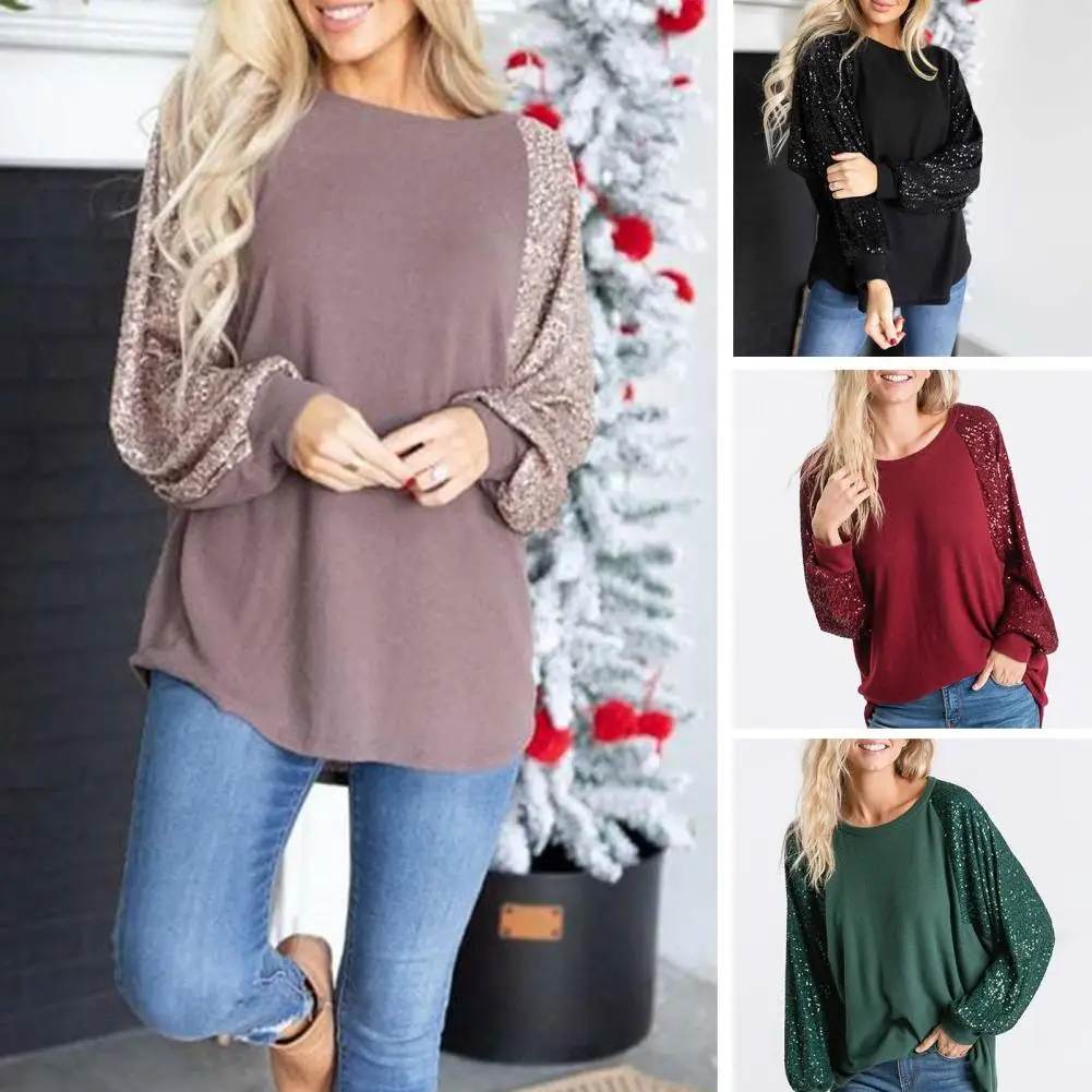 Spring Autumn Loose Fit Tops Loose Pullover Tops Sequin Patchwork Raglan Blouse Loose Fit Pullover Tops for Women Autumn Spring
Spring Autumn Loose Fit Tops Loose Pullover Tops Sequin Patchwork Raglan Blouse Loose Fit Pullover Tops for Women Autumn Spring