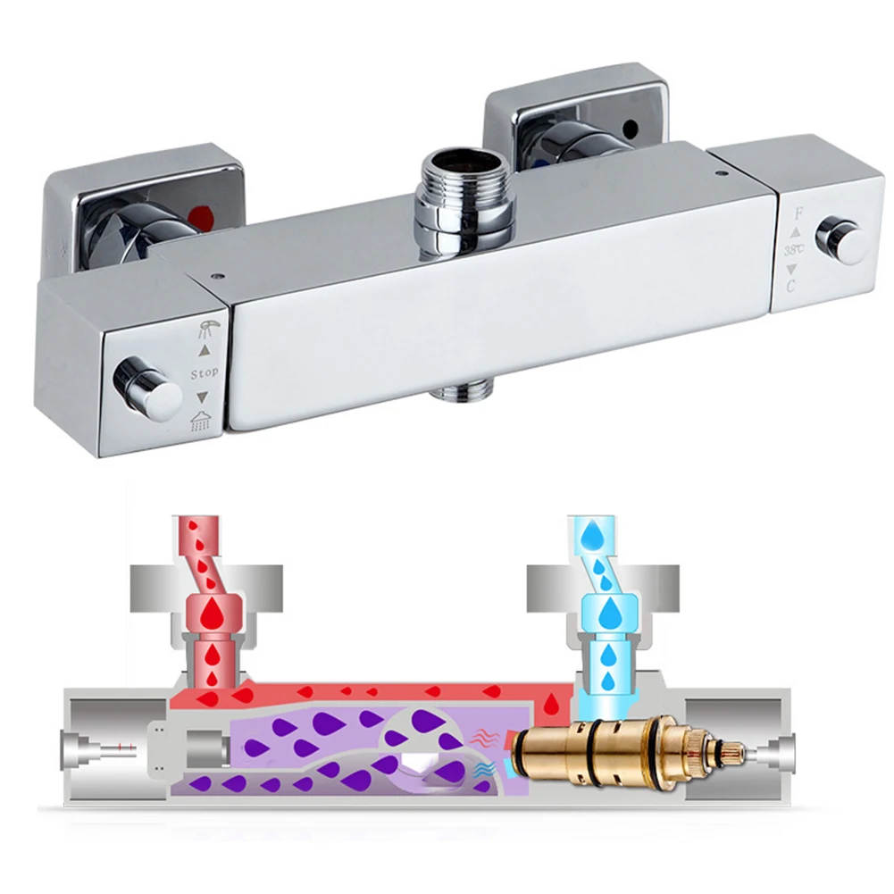 2 Modes Thermostatic Exposed Bar Shower Mixer Valve Tap Chrome Top 1/2" Bathroom Bathtub Shower System Waterfall Shower
2 Modes Thermostatic Exposed Bar Shower Mixer Valve Tap Chrome Top 1/2" Bathroom Bathtub Shower System Waterfall Shower