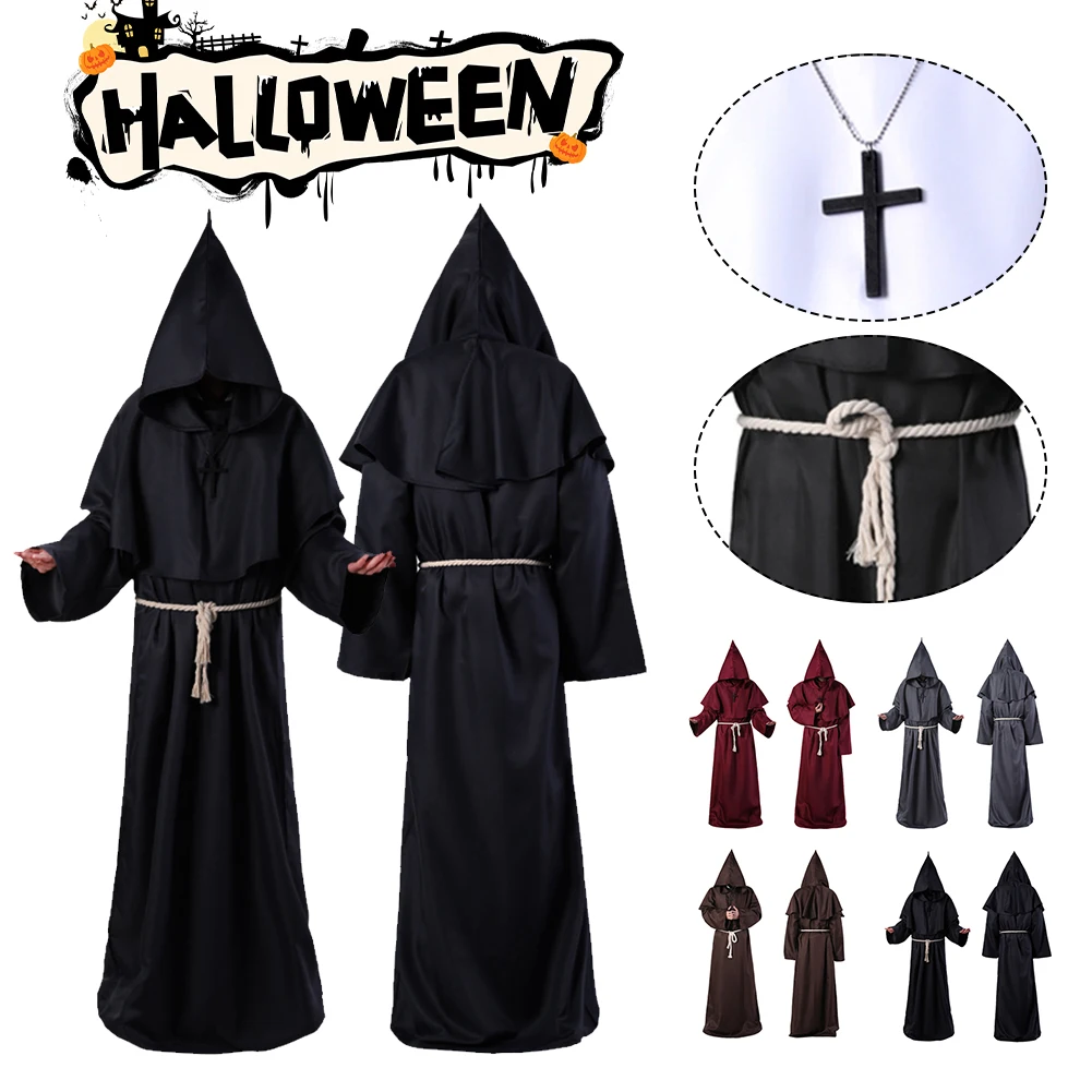 medieval,monk robe,hooded cloak,halloween outfit,halloween costumes,hallowee costumes for adults,halloween party,cosplay costume
medieval,monk robe,hooded cloak,halloween outfit,halloween costumes,hallowee costumes for adults,halloween party,cosplay costume