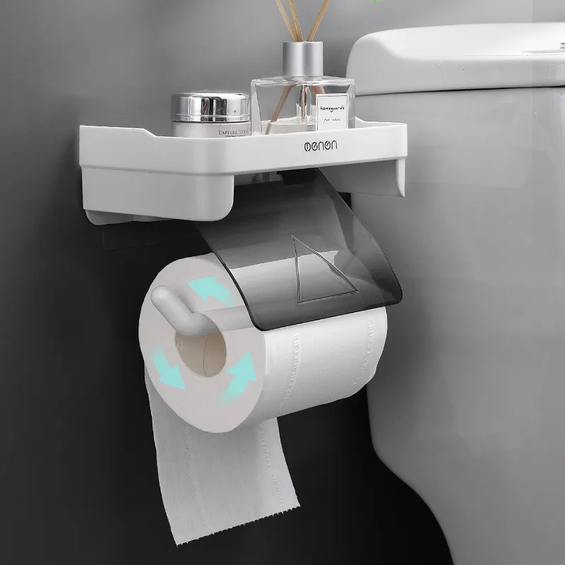 New Wall-mounted Paper Roll Holder Toilet Multi-function Shelf Plastic Waterproof Paper Towel Storage Rack Bathroom Appliances
New Wall-mounted Paper Roll Holder Toilet Multi-function Shelf Plastic Waterproof Paper Towel Storage Rack Bathroom Appliances