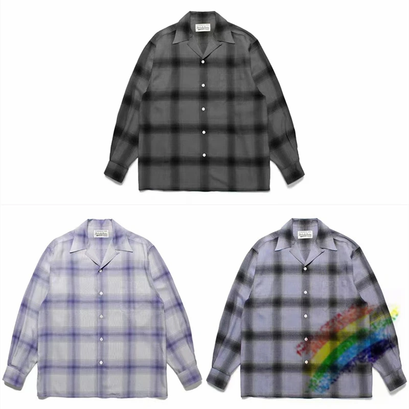 Long sleeved Plaid WACKO MARIA Shirt Men Women Oversized Top Quality Hawaiian Shirts
Long sleeved Plaid WACKO MARIA Shirt Men Women Oversized Top Quality Hawaiian Shirts