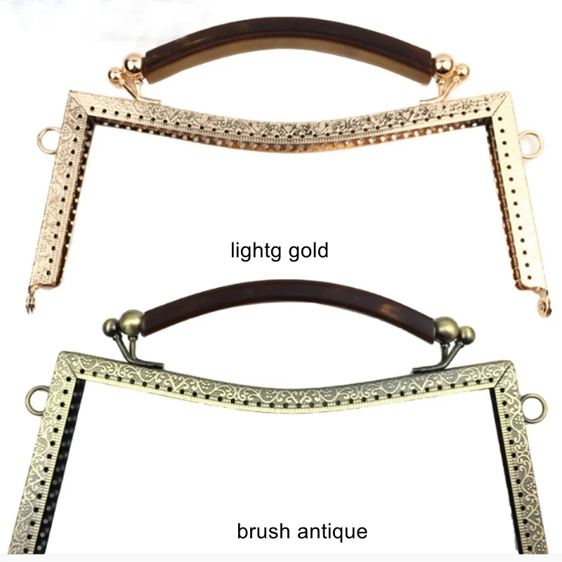 

10PCS 20.5/25CM Square Metal Purse Frame Handles For Clutch Bag Purse Shoulder Handbag Making Kiss Clasp Lock Frame Accessories