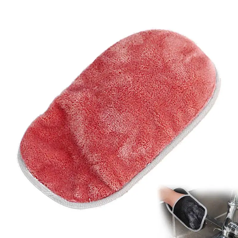 

Car Wash Mitt Scratch-Free Coral Velvet Wash Pad Super Absorbent Soft Cleaning Mitts 1pc No Linting For Washing Waxing Cleaning