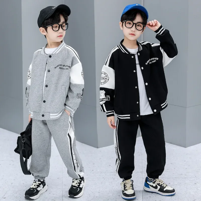 Spring Autumn Boy Baseball Uniform Sets Kids Jacket Coat + Pants 2pcs Suit Hip Hop Children's Clothing Sports Tracksuits 4-16Y
Spring Autumn Boy Baseball Uniform Sets Kids Jacket Coat + Pants 2pcs Suit Hip Hop Children's Clothing Sports Tracksuits 4-16Y