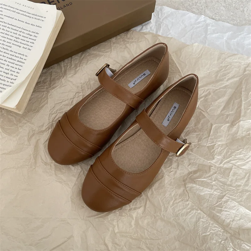 

Casual Woman Shoe Modis Female Footwear Shallow Mouth Round Toe Soft 2024 Dress New Moccasin Comfortable Summer Mary Janes Fash