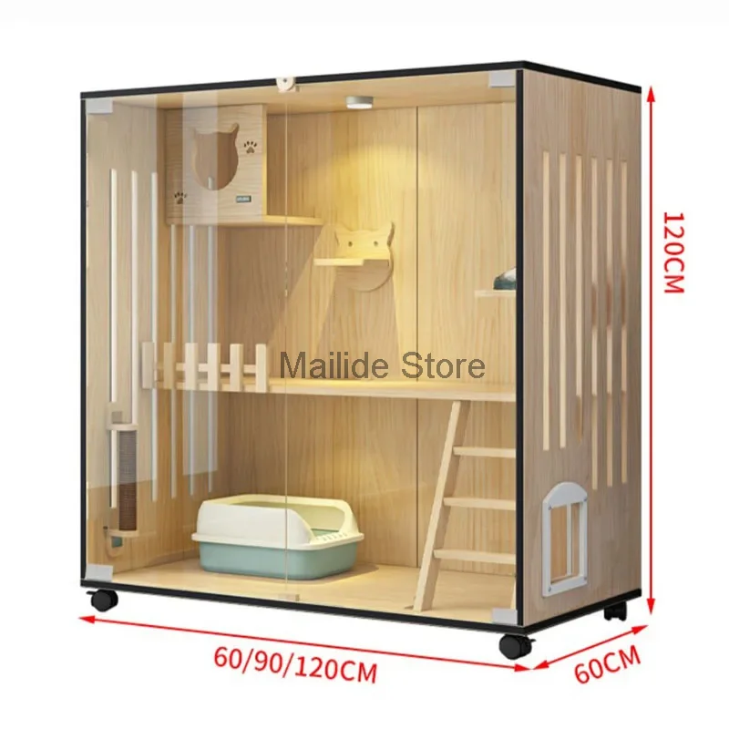 Household Solid Wood Cat Cages Luxury Large Cat Villa Waterproof Cat House Pet Shop Panoramic Cat Breeding Cage Indoor Cat Nest
Household Solid Wood Cat Cages Luxury Large Cat Villa Waterproof Cat House Pet Shop Panoramic Cat Breeding Cage Indoor Cat Nest