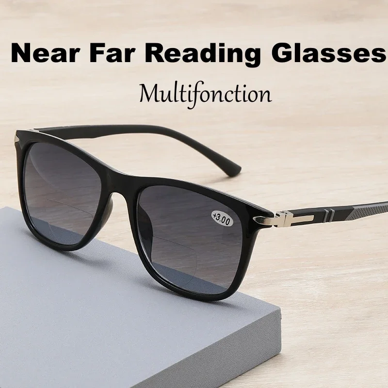 Business Unisex Bifocal Reading Glasses HD Black Near Far Presbyopia Eyewear Men's TR Outdoor Ultraviolet Anti-blue Sunglasses
Business Unisex Bifocal Reading Glasses HD Black Near Far Presbyopia Eyewear Men's TR Outdoor Ultraviolet Anti-blue Sunglasses