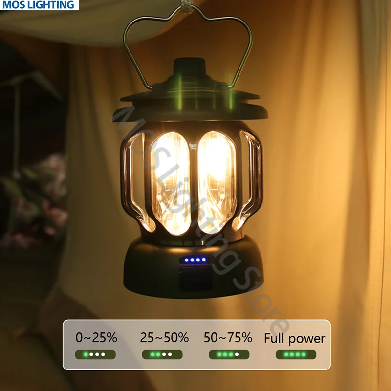 Mini Vintage Hanging Lanterns Power Bank Camping Equipment Lightweight LED Camp Lantern Rechargeable Light Tent Lamp For Outdoor
Mini Vintage Hanging Lanterns Power Bank Camping Equipment Lightweight LED Camp Lantern Rechargeable Light Tent Lamp For Outdoor