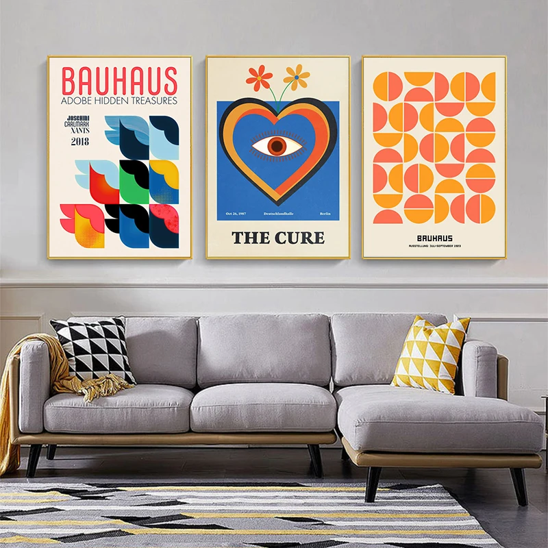 Fashion Bauhaus Geometric Canvas Painting Abstract Colorful Line Poster and Print Wall Art Pictures for Living Room Home Decor
Fashion Bauhaus Geometric Canvas Painting Abstract Colorful Line Poster and Print Wall Art Pictures for Living Room Home Decor