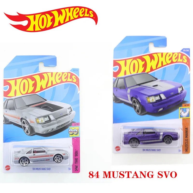 

2023-25 Original Hot Wheels 84 MUSTANG SVO Mini Alloy Coupe 1/64 Metal Diecast Model Car Kids Toys Gift