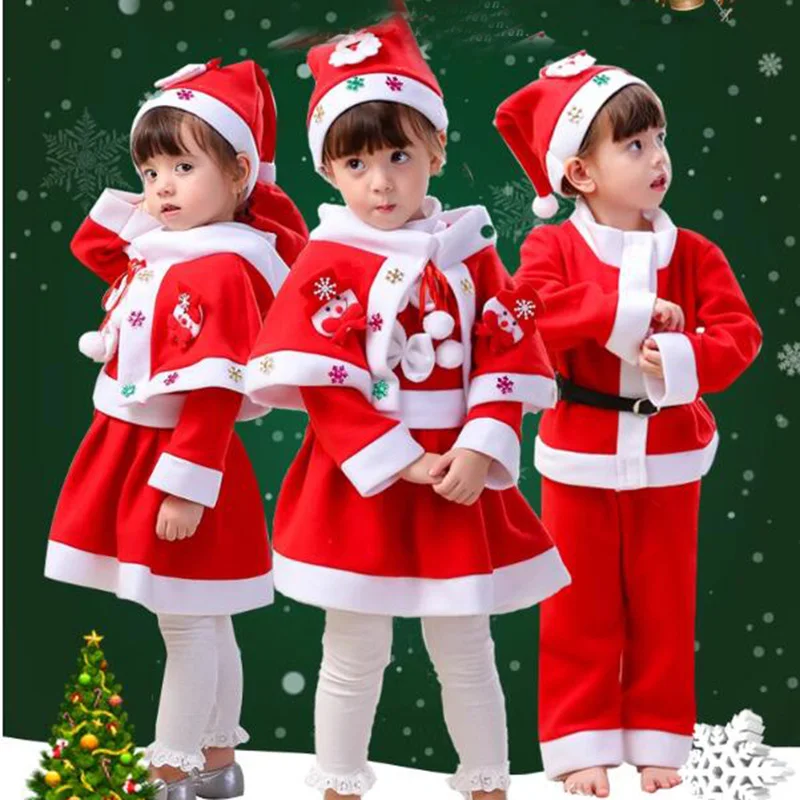 

Red Pleuche Performance Costume Stage Outfit Santa Claus Disguise Carnival Vintage Luxury Dress Mini Dress Cosplay Luxury Dress
